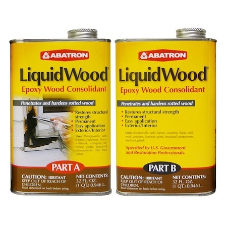 Abatron Abatron LiquidWood Transparent Clear Epoxy Wood Consolidant Kit 2 qt LW2QKR